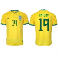 Koszulka piłkarska Brazylia Antony #19 Strój Domowy MŚ 2022 tanio Krótki Rękaw